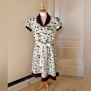 Vintage 50s/60s Divine Modestee Polka Dot Dress – Timeless Elegance (M)